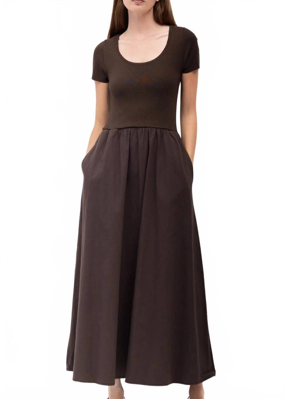 NEW MOD REF lynette knit midi dress in brown